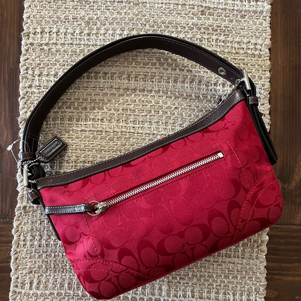 Red Coach shoulder bag